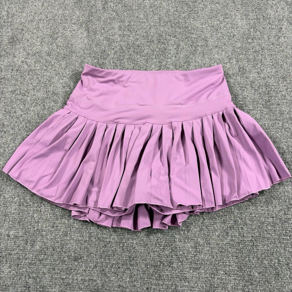 Gold Hinge Tennis Skirt Small Purple Skort Lined Pleated Golf Active